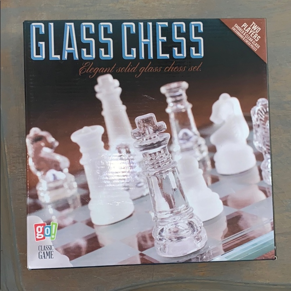 Glass Chess game set